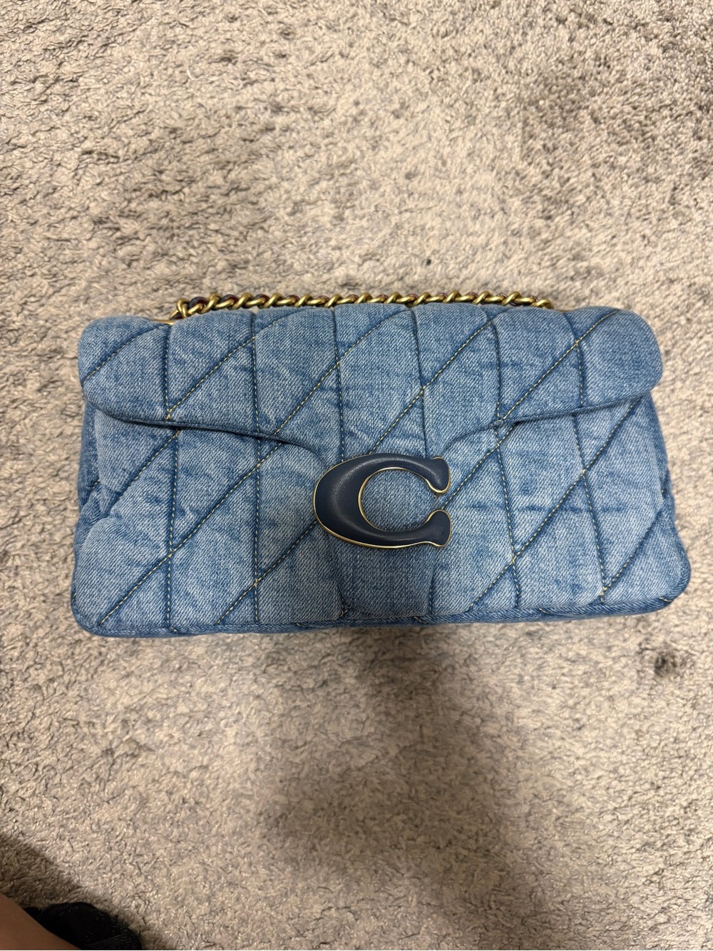Coach Quilted Denim tabby 26